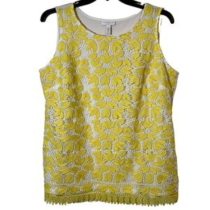 Charter Club Lace Crochet Tank Size 2X Sleeveless Top